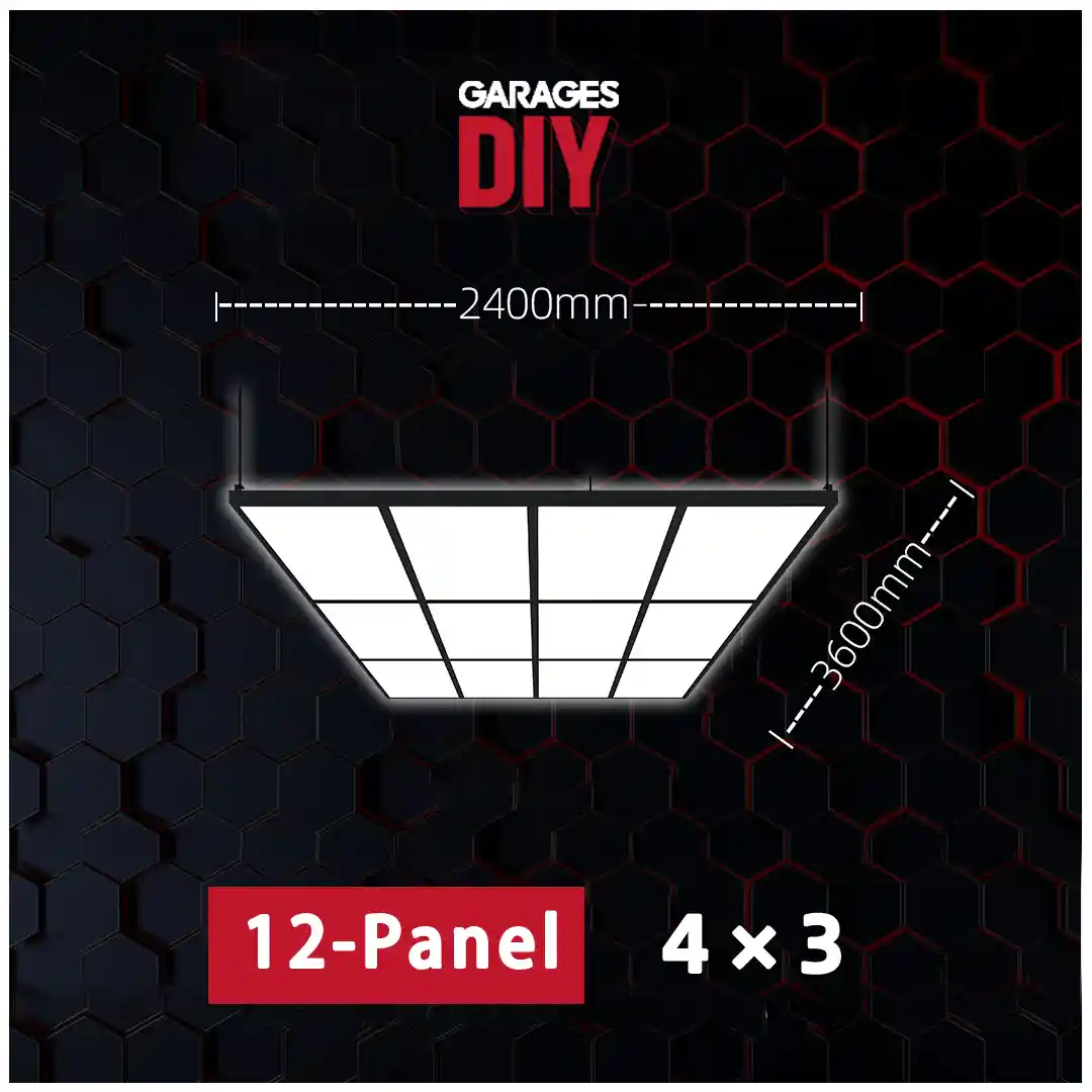 12-Panel (4x3) Car Detailing Light System 