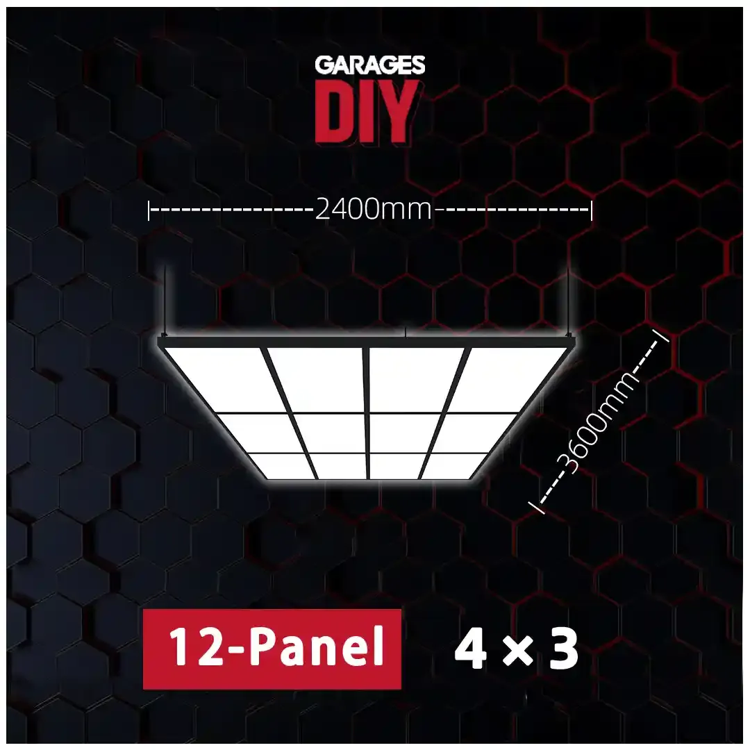 12-Panel (4x3) Car Detailing Light System 