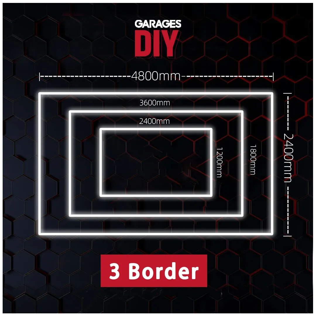 3 Rectangle Border LED Lighting【4800*3600mm/15.8*11.9ft】