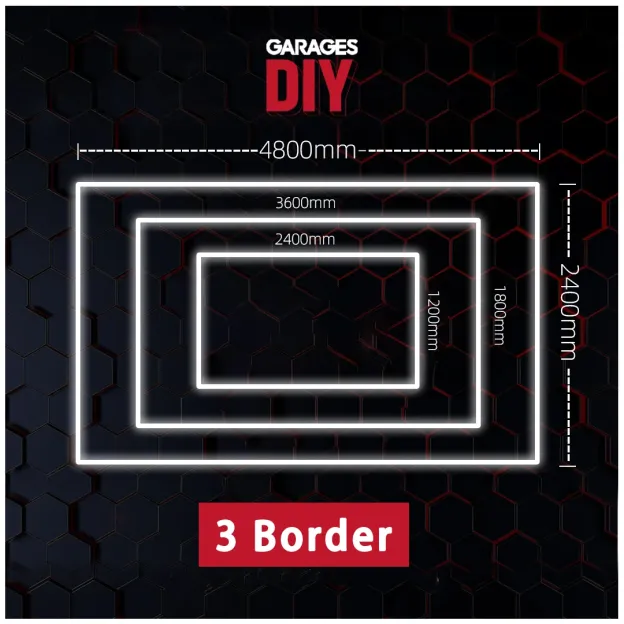 3 Rectangle Border LED Lighting【4800*3600mm/15.8*11.9ft】