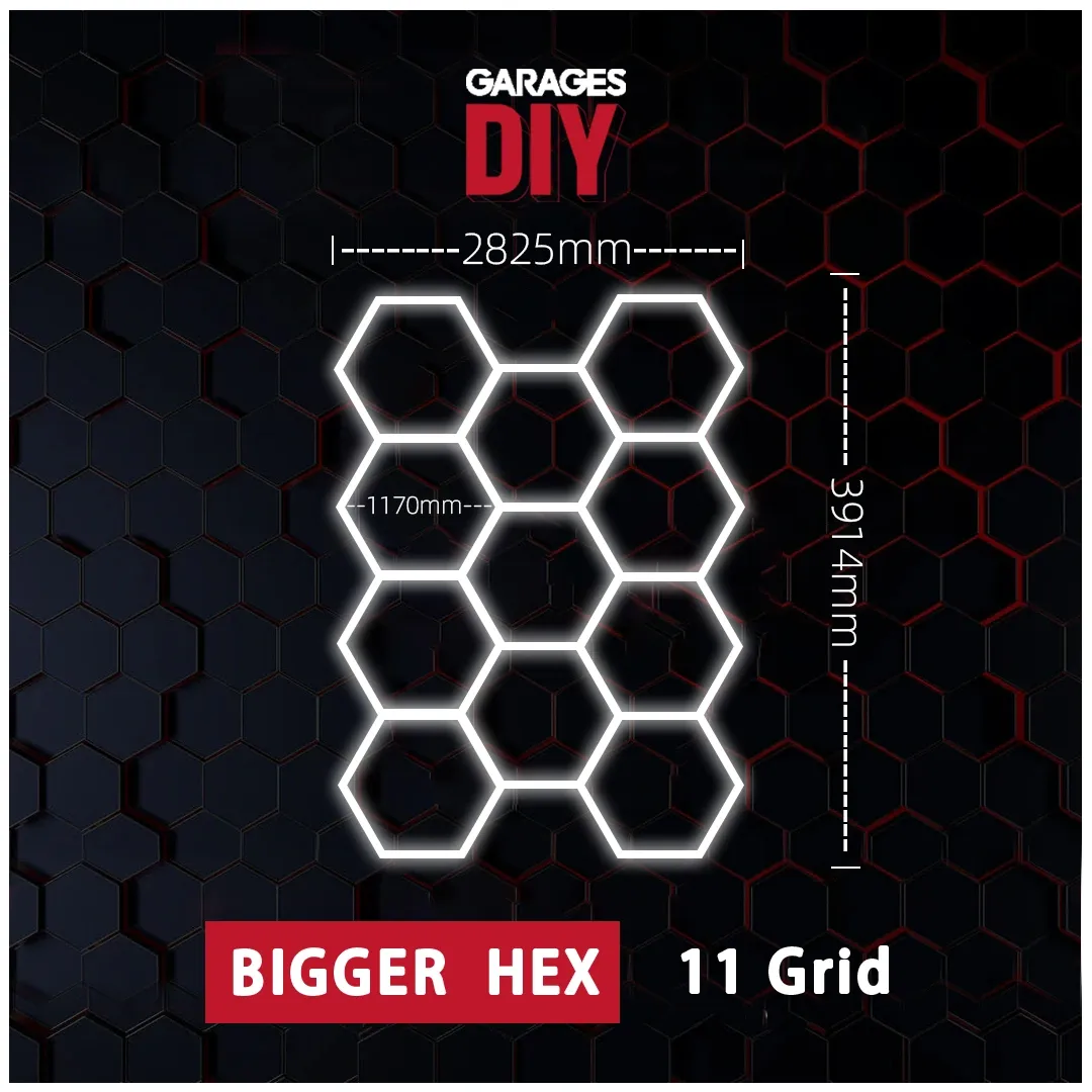 【Bigger Hex】11 Grid Hexagon Lighting【2825*3914mm/13*9.6ft】