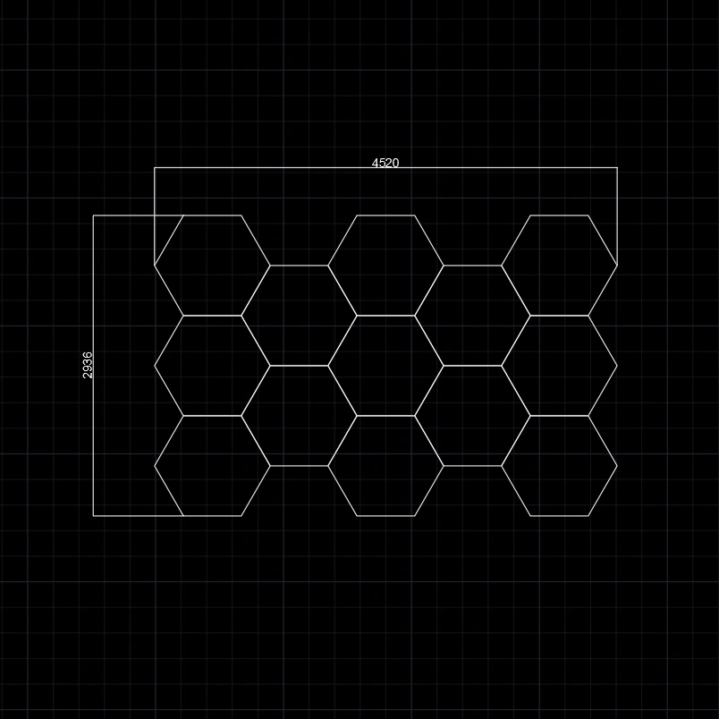 【Bigger Hex】13Grid Hexagon Lighting【4520*2940mm/15*10ft】