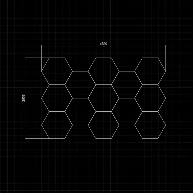 【Bigger Hex】13Grid Hexagon Lighting【4520*2940mm/15*10ft】
