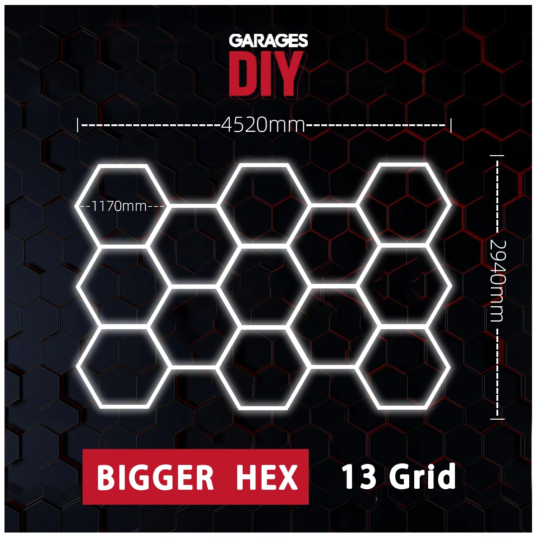 【Bigger Hex】13Grid Hexagon Lighting【4520*2940mm/15*10ft】