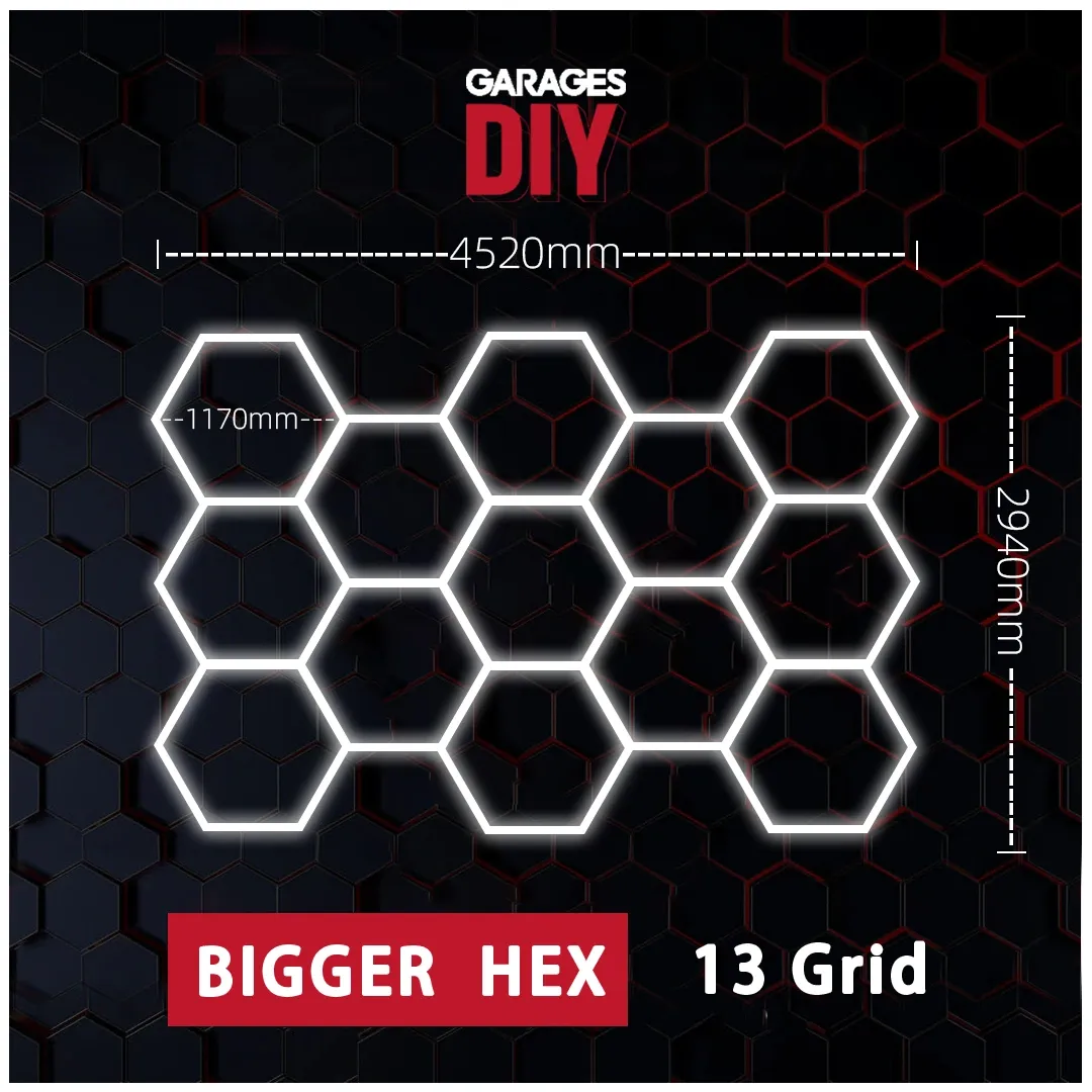 【Bigger Hex】13Grid Hexagon Lighting【4520*2940mm/15*10ft】