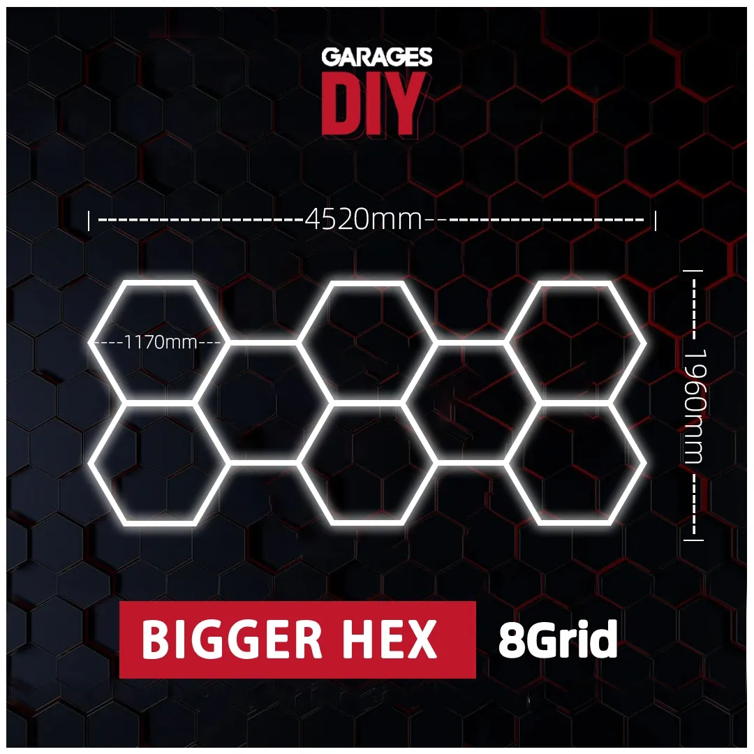 【Bigger Hex】8Grid Hexagon Lighting【4520*1960mm/15*7ft】