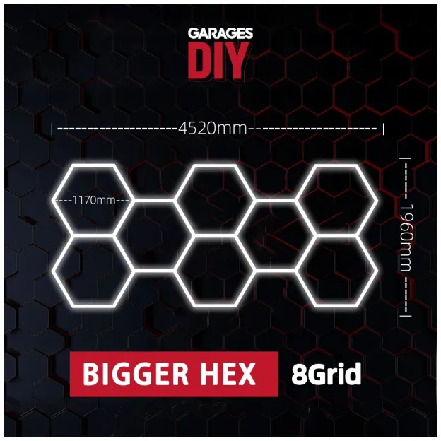 【Bigger Hex】8Grid Hexagon Lighting【4520*1960mm/15*7ft】