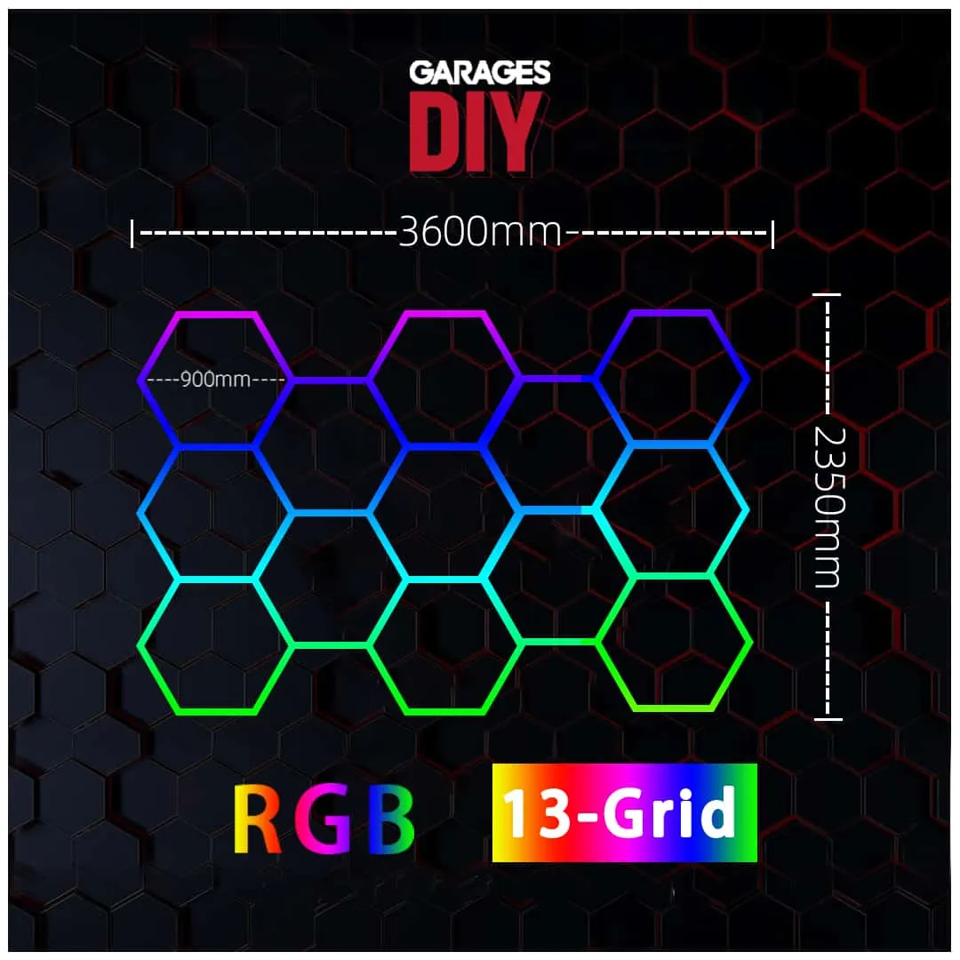 GaragesDIY vibrant RGB hexagon LED light with app contol perfect for gaming rooms
