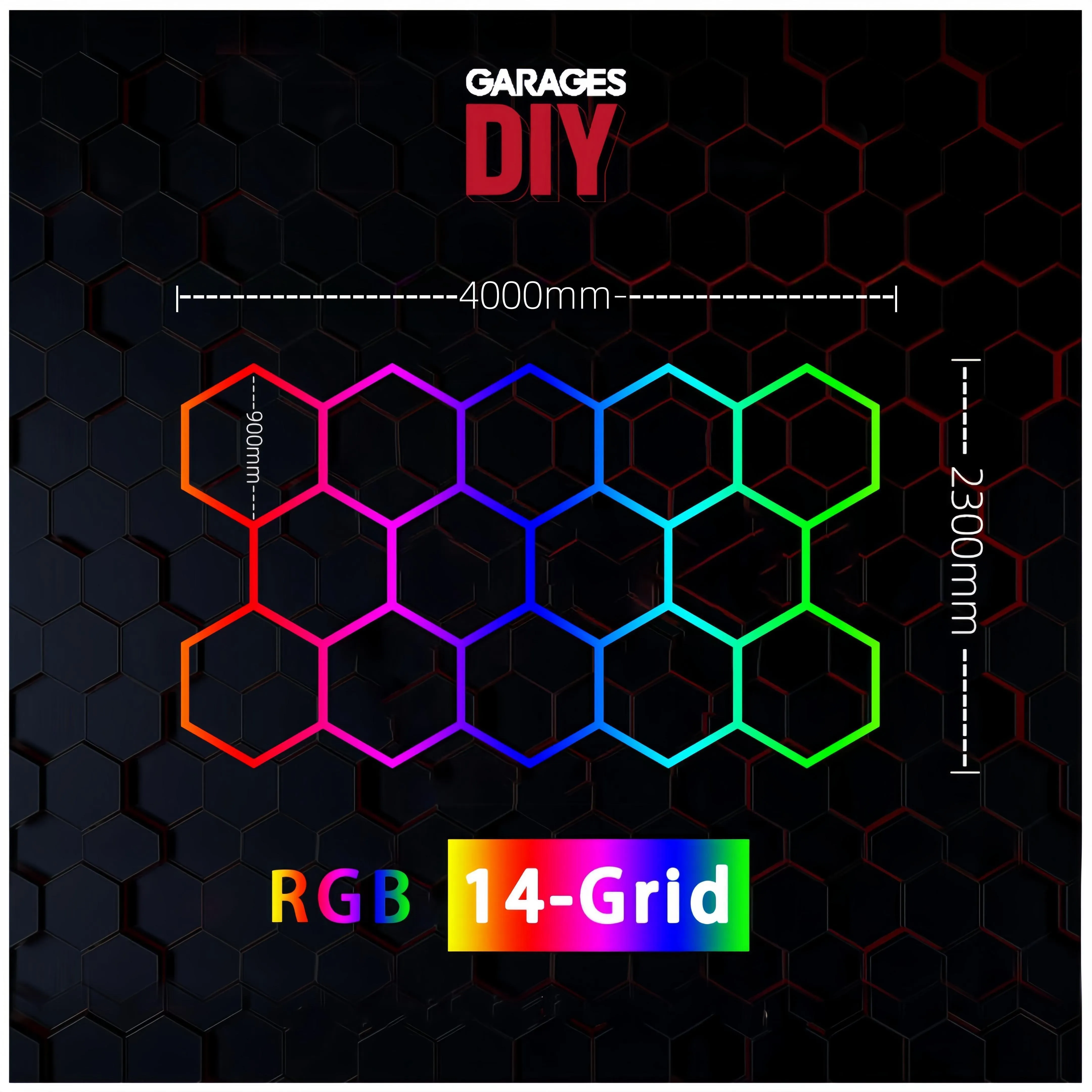 GaragesDIY bright RGB hexagon LED light with app control ideal for home theaters