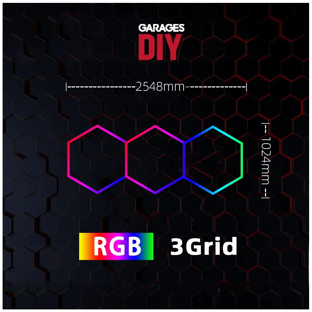 GaragesDIY stylish RGB honeycomb LED light with remote control for dorm rooms