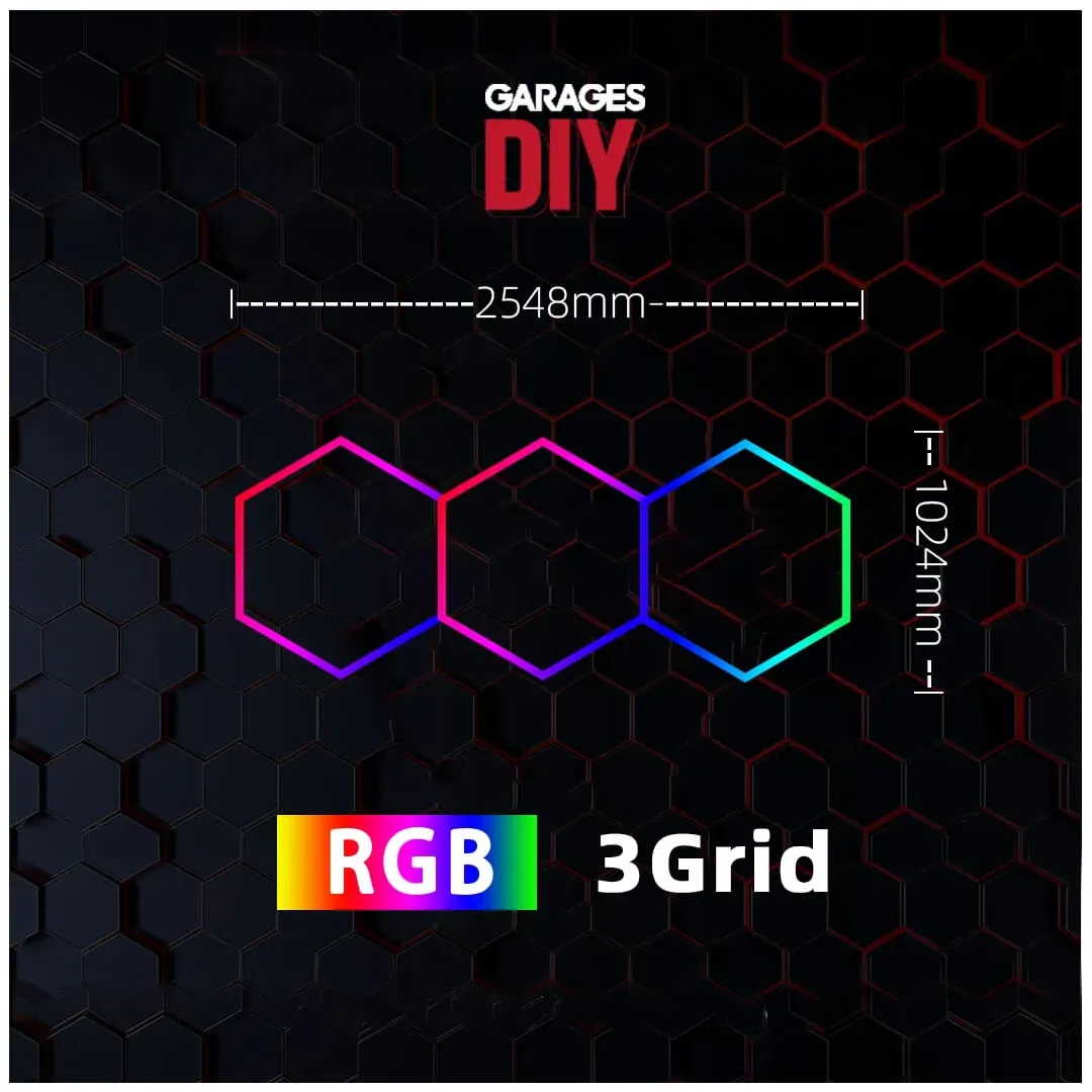 GaragesDIY stylish RGB honeycomb LED light with remote control for dorm rooms