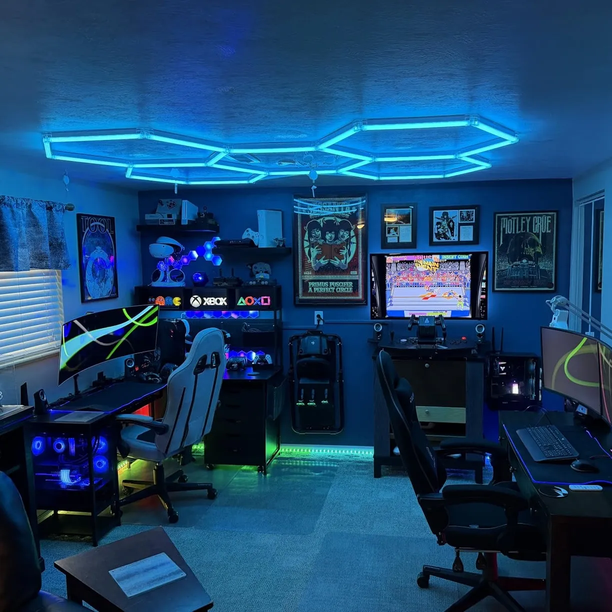 RGB 5Grid-B Hexagon Lighting【2300*1707mm/7.55*5.6ft】3pin（Aluminum）