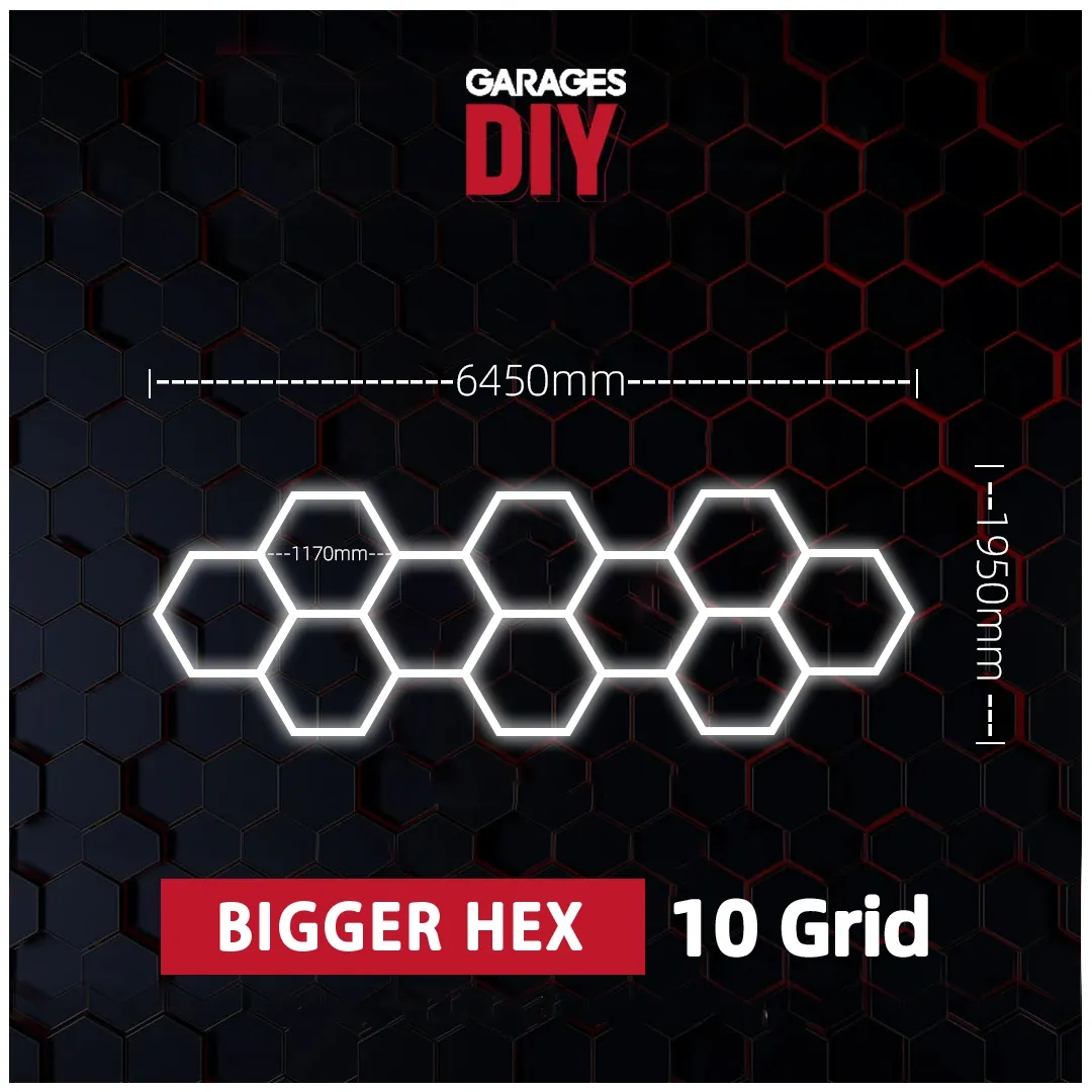 【Bigger Hex】10Grid Hexagon Lighting【6450*1950mm/21*6ft】