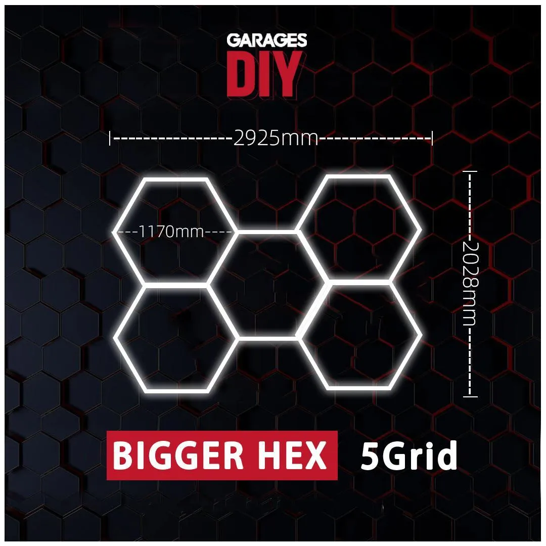GaragesDIY fun bright hexagon LED lighting for jump rope training rooms
