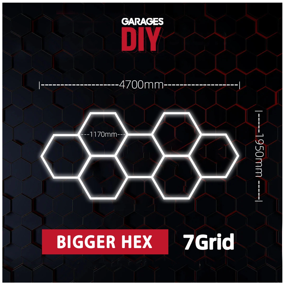 【Bigger Hex】7Grid Hexagon Lighting【4700*1950mm/15.4*6.6ft】