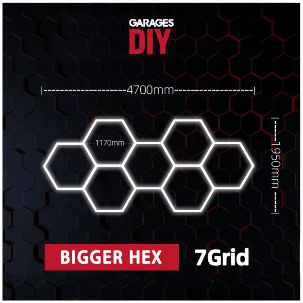 【Bigger Hex】7Grid Hexagon Lighting【4700*1950mm/15.4*6.6ft】