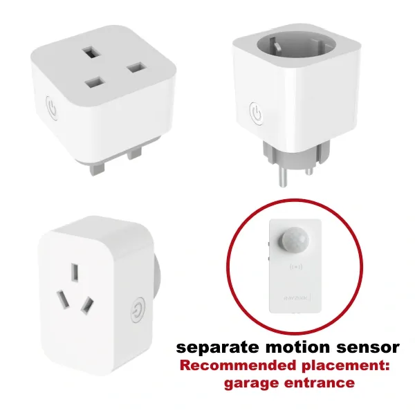 Plug & Play Smart Control Upgrade Plug for Hex Garage Lights – APP / Remote / Motion Sensor---We will automatically match based on your country.