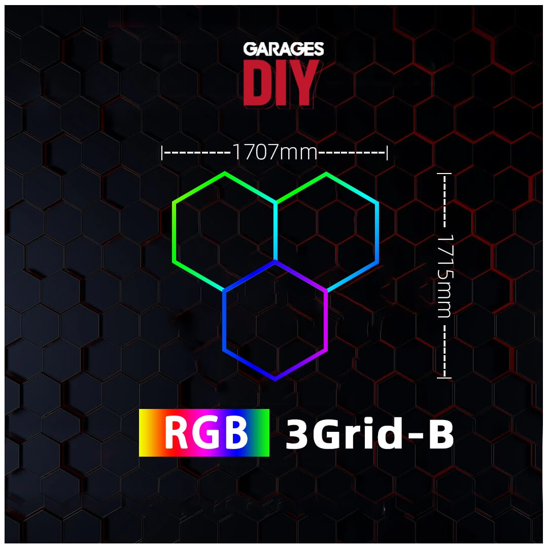 RGB 3Grid-B Hexagon Lighting【1715*1707mm/5.63*5.6ft】