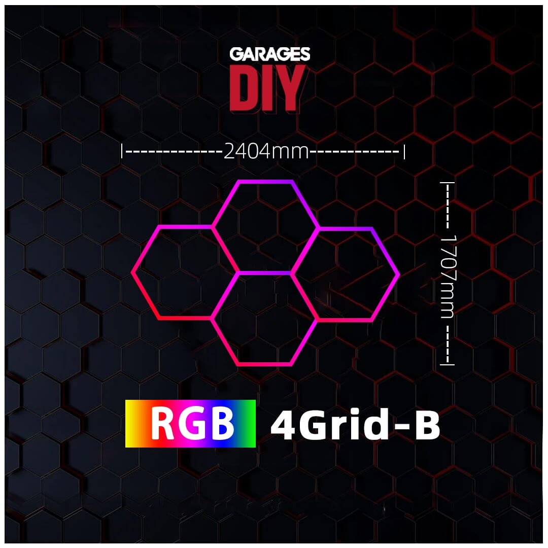 RGB 4Grid-B Hexagon Lighting【2404*1707mm/7.89*5.6ft】