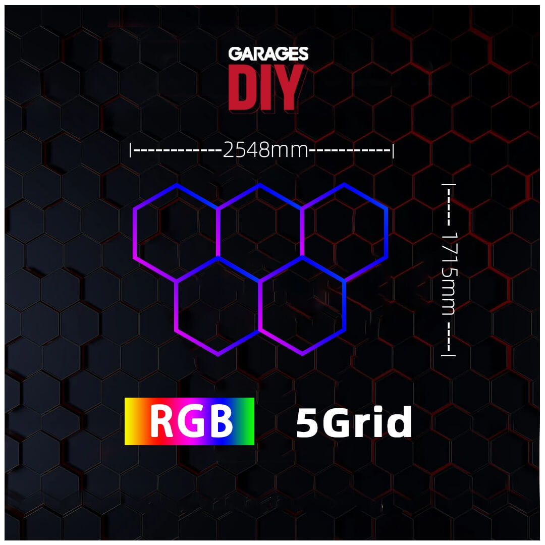 RGB 5Grid Hexagon Lighting【2548*1715mm/8.36*5.63ft】