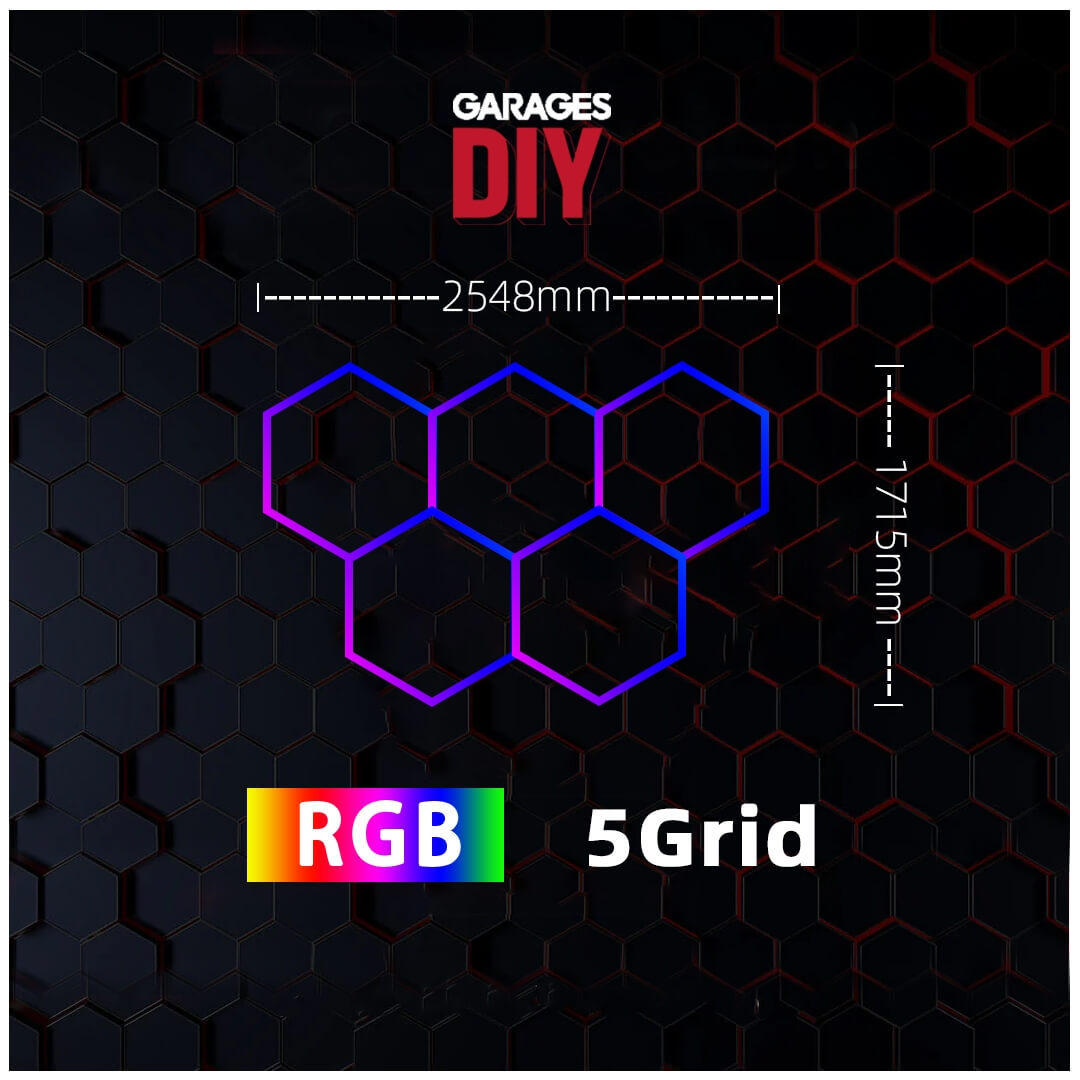 RGB 5Grid Hexagon Lighting【2548*1715mm/8.36*5.63ft】