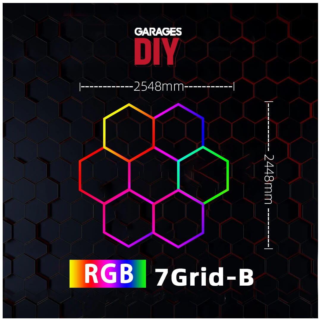 RGB 7Grid-B Hexagon Lighting【2548*2448mm/8.36*8.03ft】