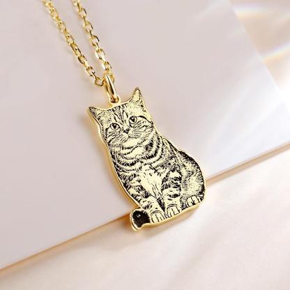 Custom Pet Portrait Necklace