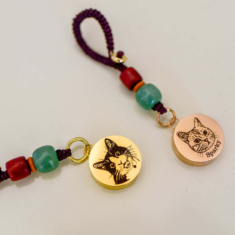 Custom Pet Portrait Car Keychain