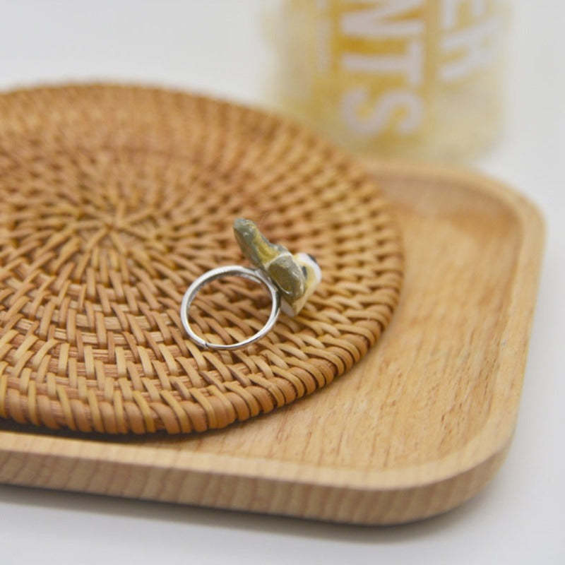 Handmade Pet Portrait Clay Ring