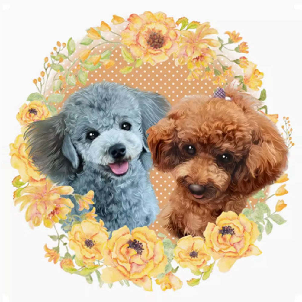 Hand-Painted Anime Pet Digital Drawings