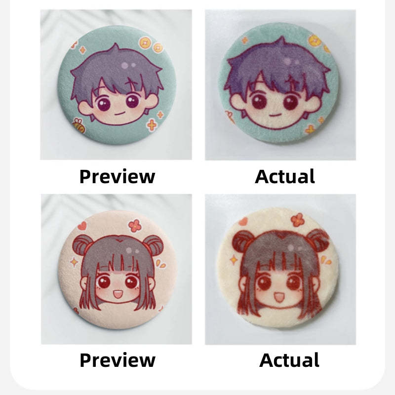 Custom Pet Portrait Plush Pin