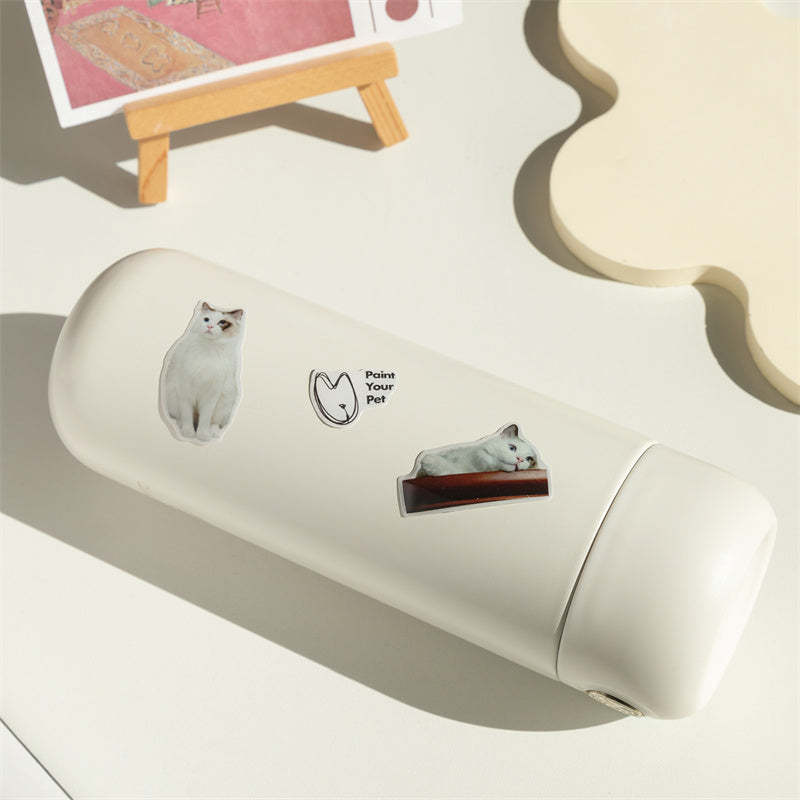 Custom Pet Portrait Crystal Stickers