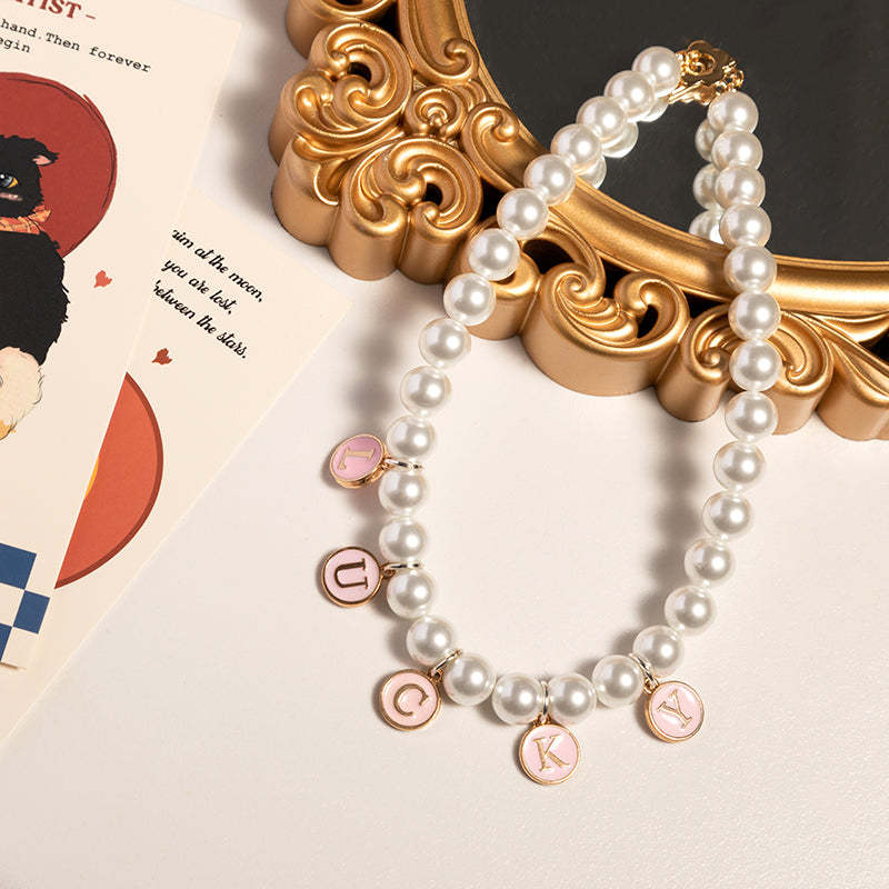 Custom Pet Name Pearl Necklace