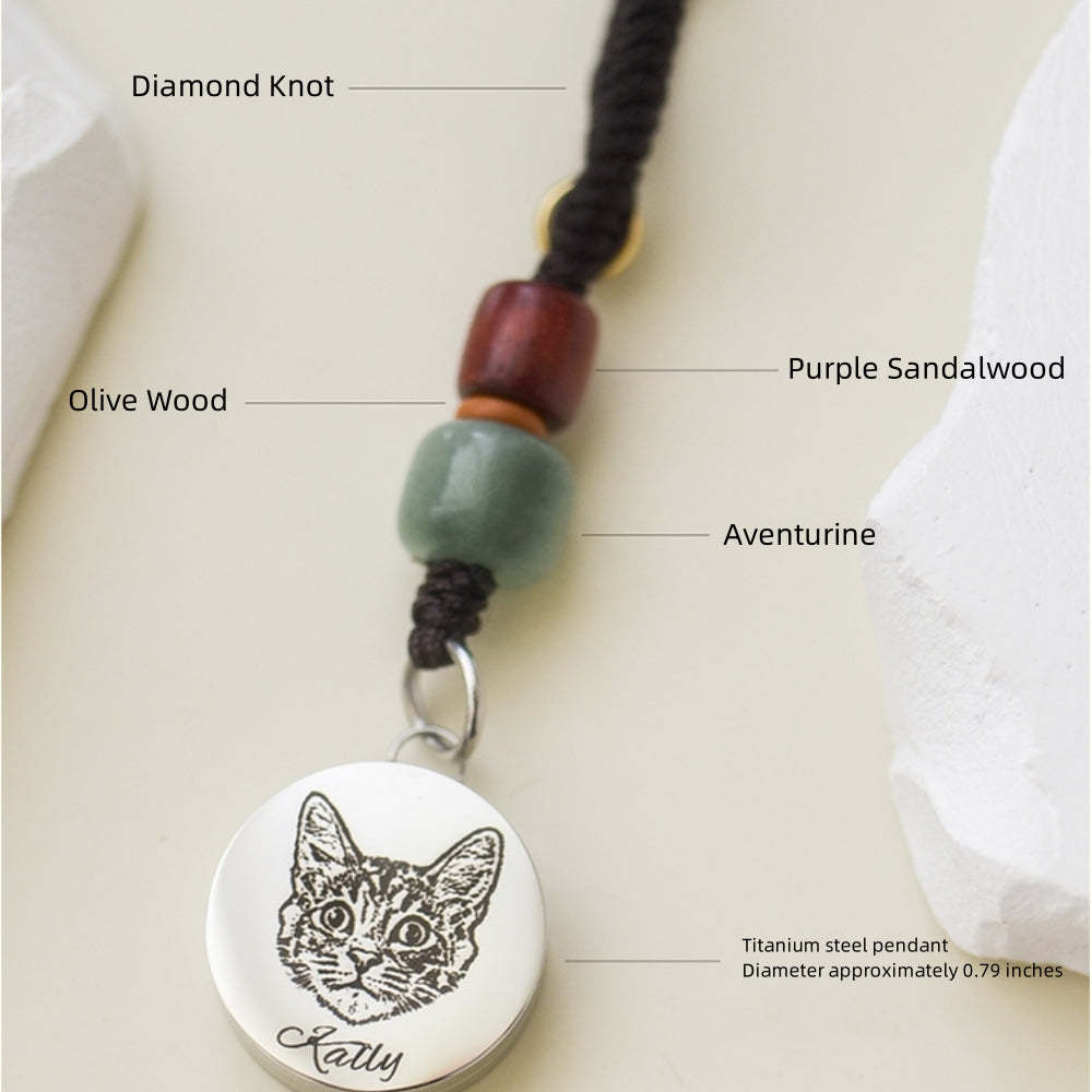 Custom Pet Portrait Car Keychain