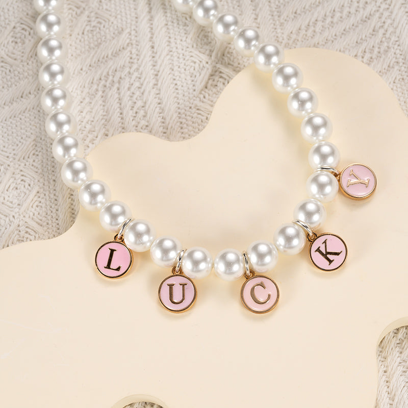Custom Pet Name Pearl Necklace