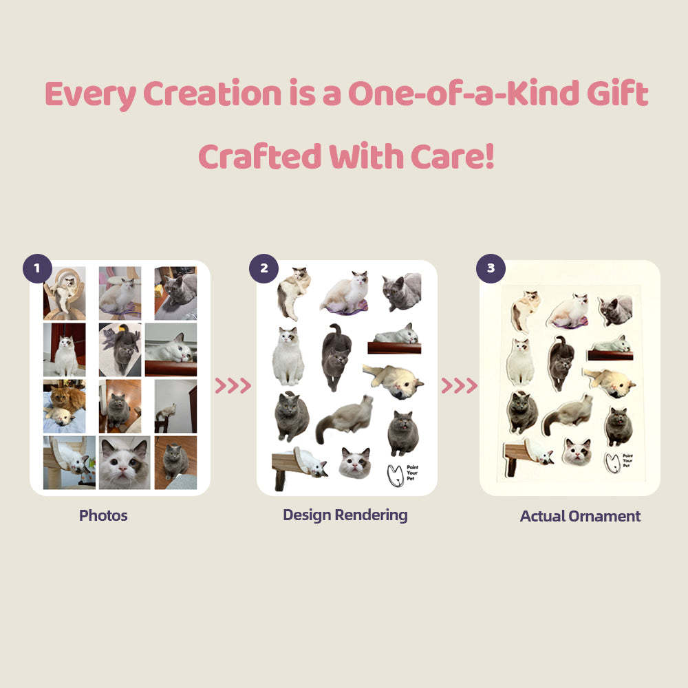 Custom Pet Portrait Crystal Stickers