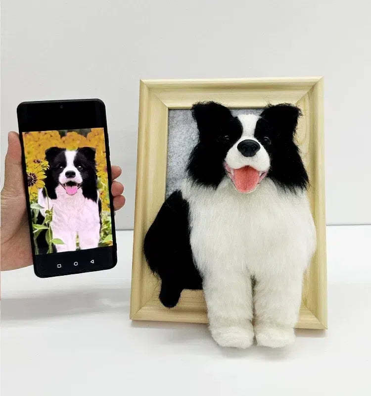 Custom 3D Wool Needle Pet Portrait