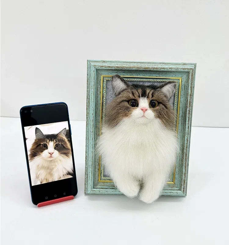 Custom 3D Wool Needle Pet Portrait