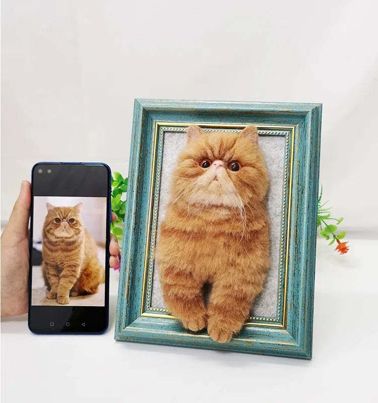 Custom 3D Wool Needle Pet Portrait
