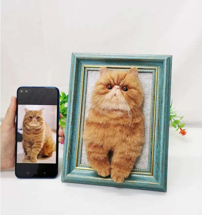 Custom 3D Wool Needle Pet Portrait