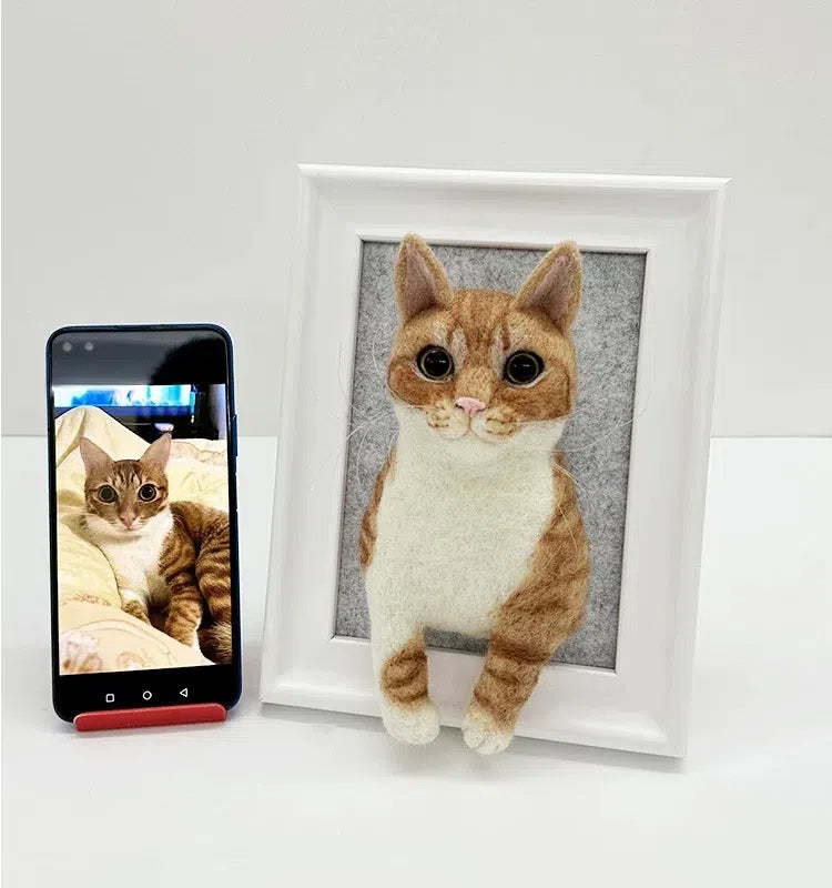 Custom 3D Wool Needle Pet Portrait