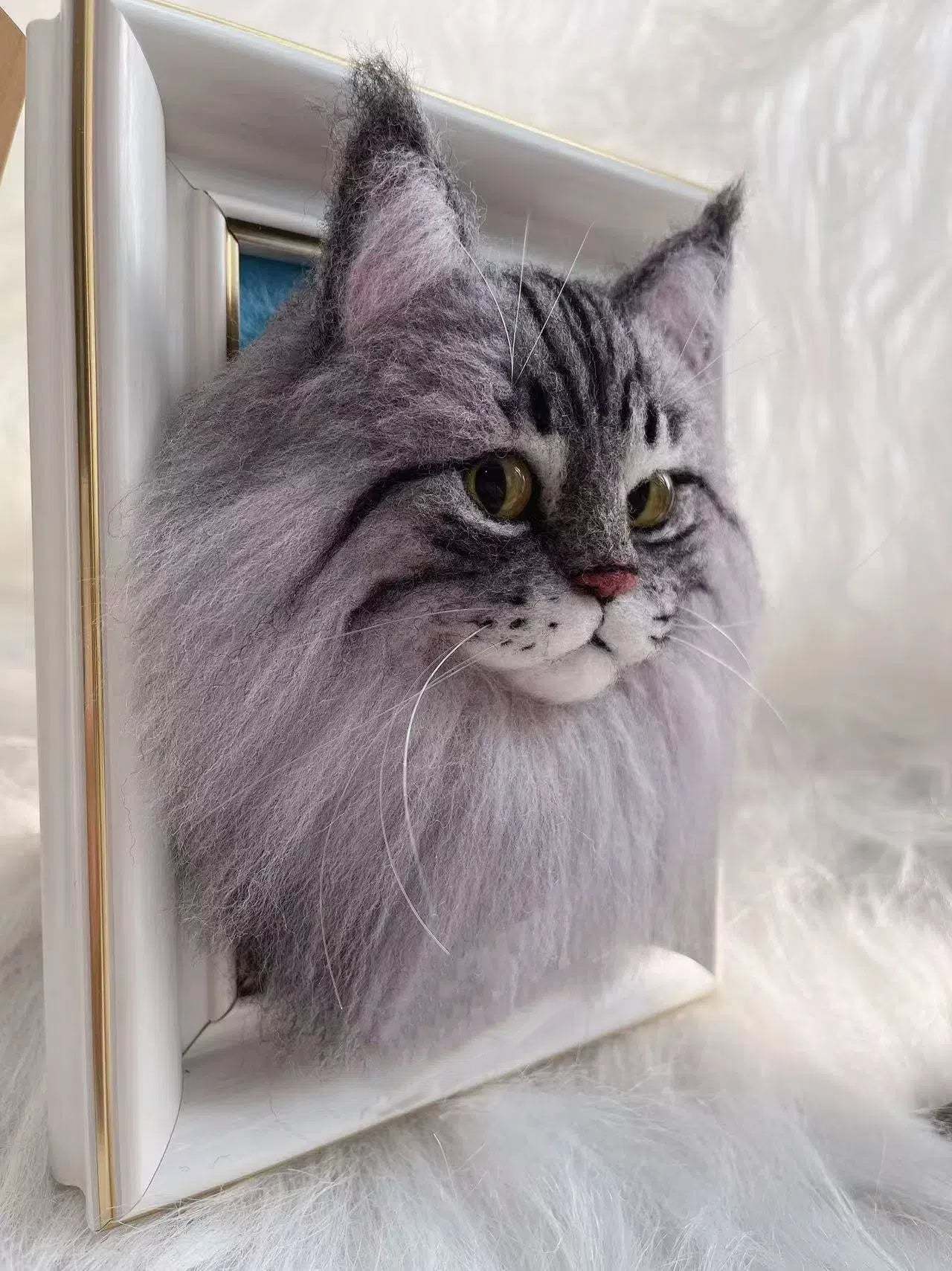 Custom 3D Wool Needle Pet Portrait
