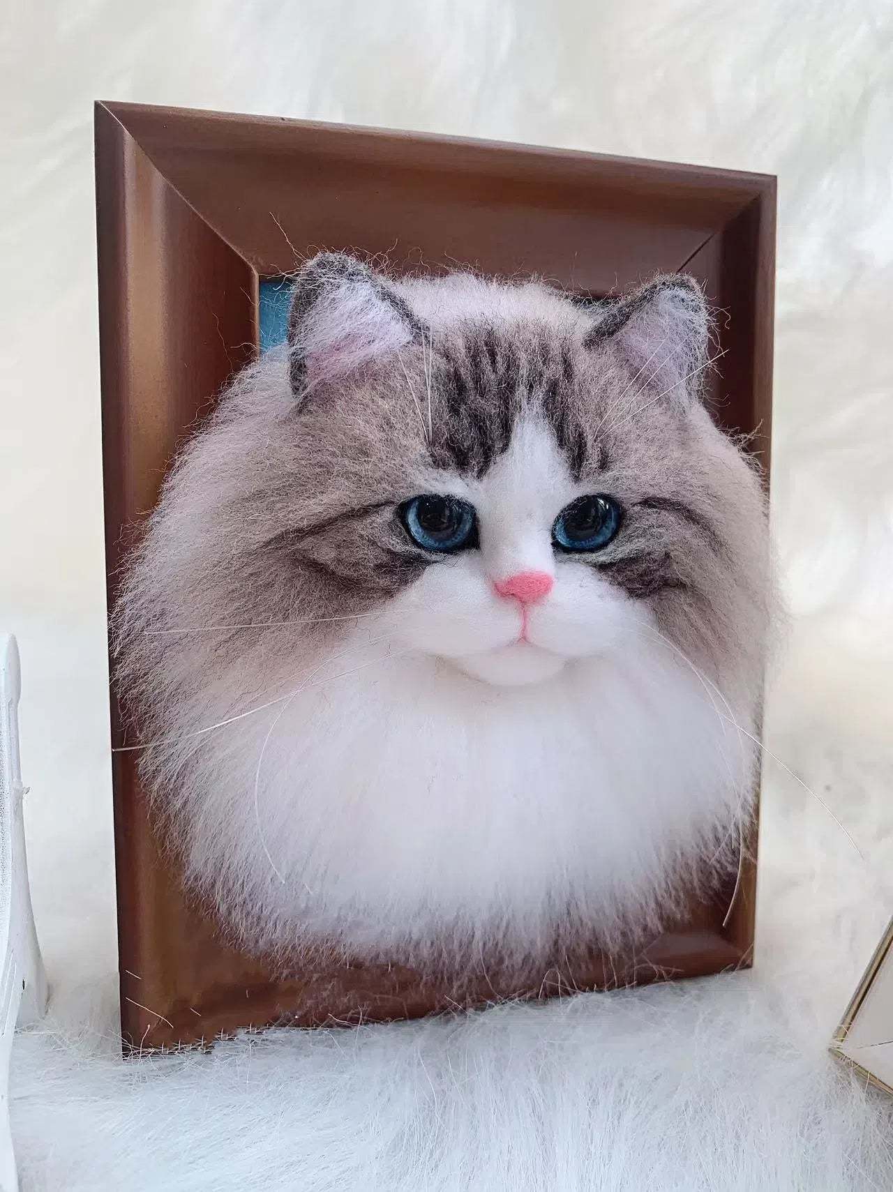 Custom 3D Wool Needle Pet Portrait