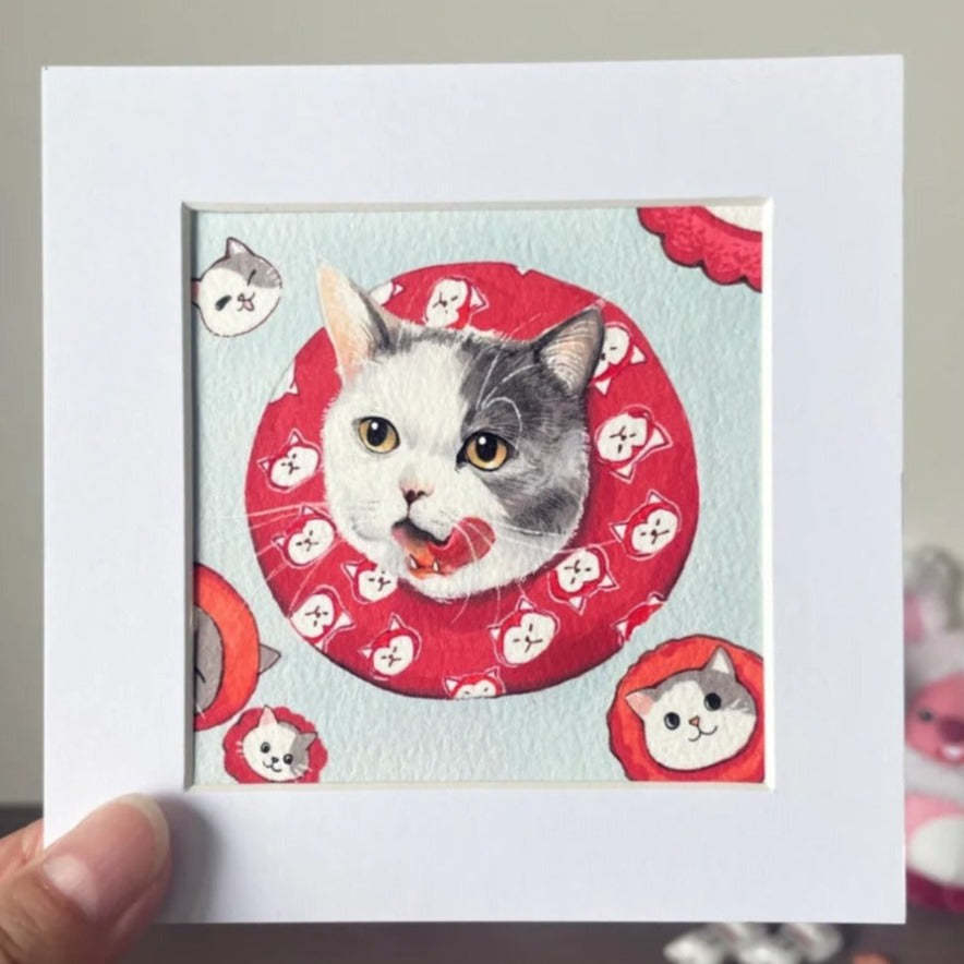 Hand-Painted Pet Portrait Watercolor Painting