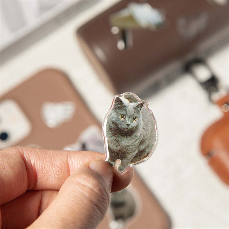 Custom Pet Portrait Crystal Stickers