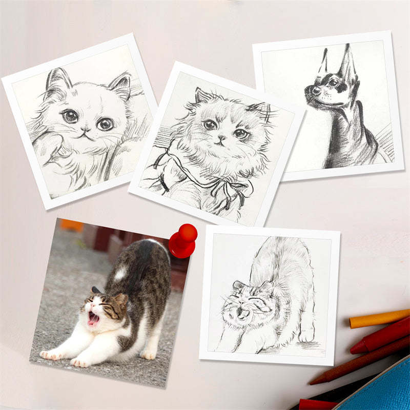 Hand-Painted Pet Portrait Pencil Drawing