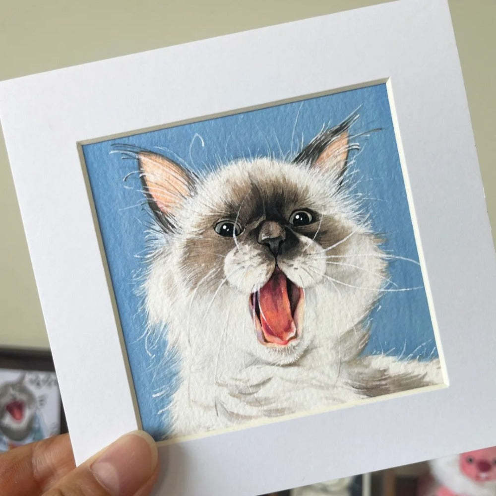 Hand-Painted Pet Portrait Watercolor Painting