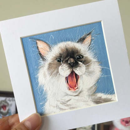 Hand-Painted Pet Portrait Watercolor Painting