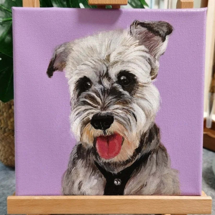 Hand-Painted Pet Portrait Oil Painting