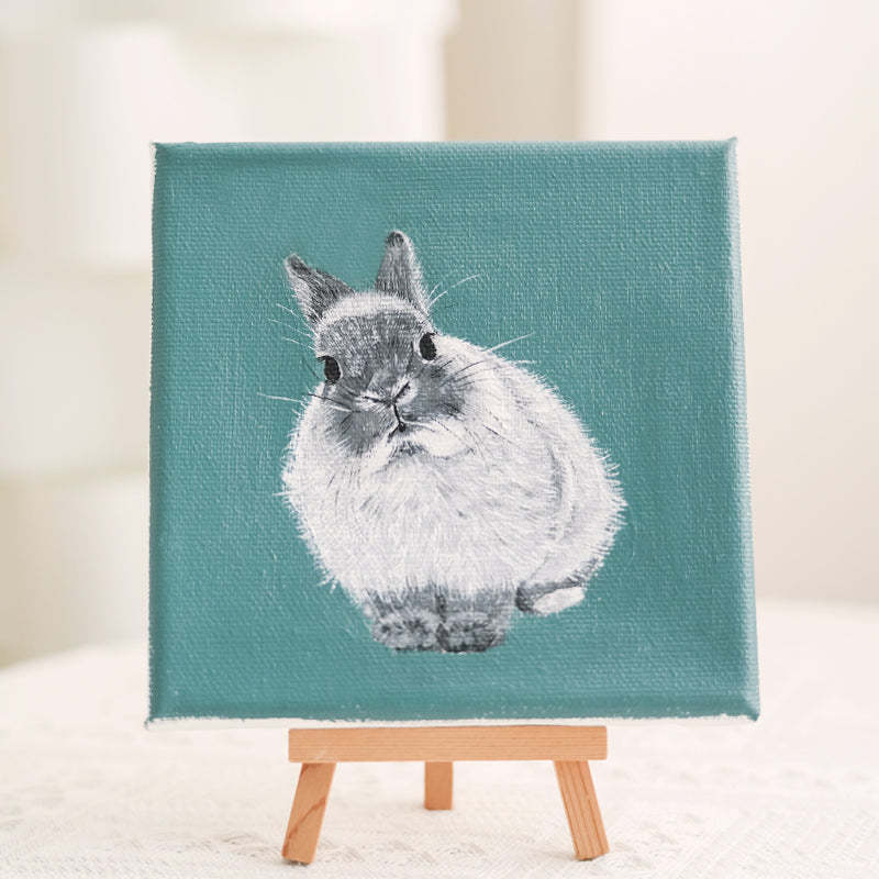 Hand-Painted Pet Portrait Oil Painting